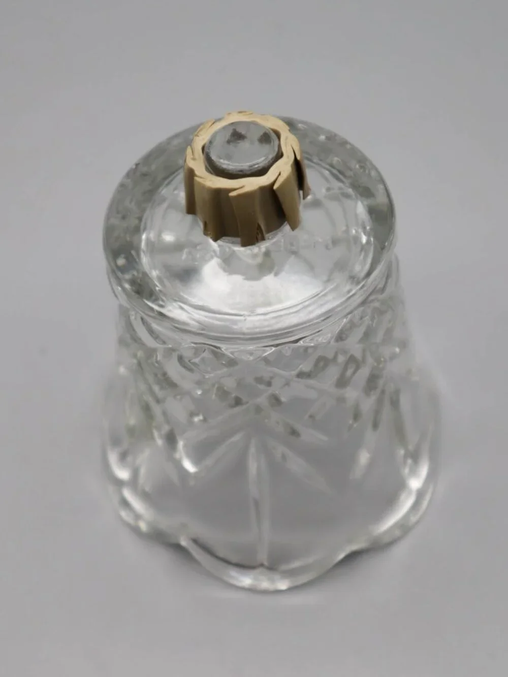 Vintage Homco Clear Glass Votive Candle Holder Sconce Insert Peg Grommet Diamond